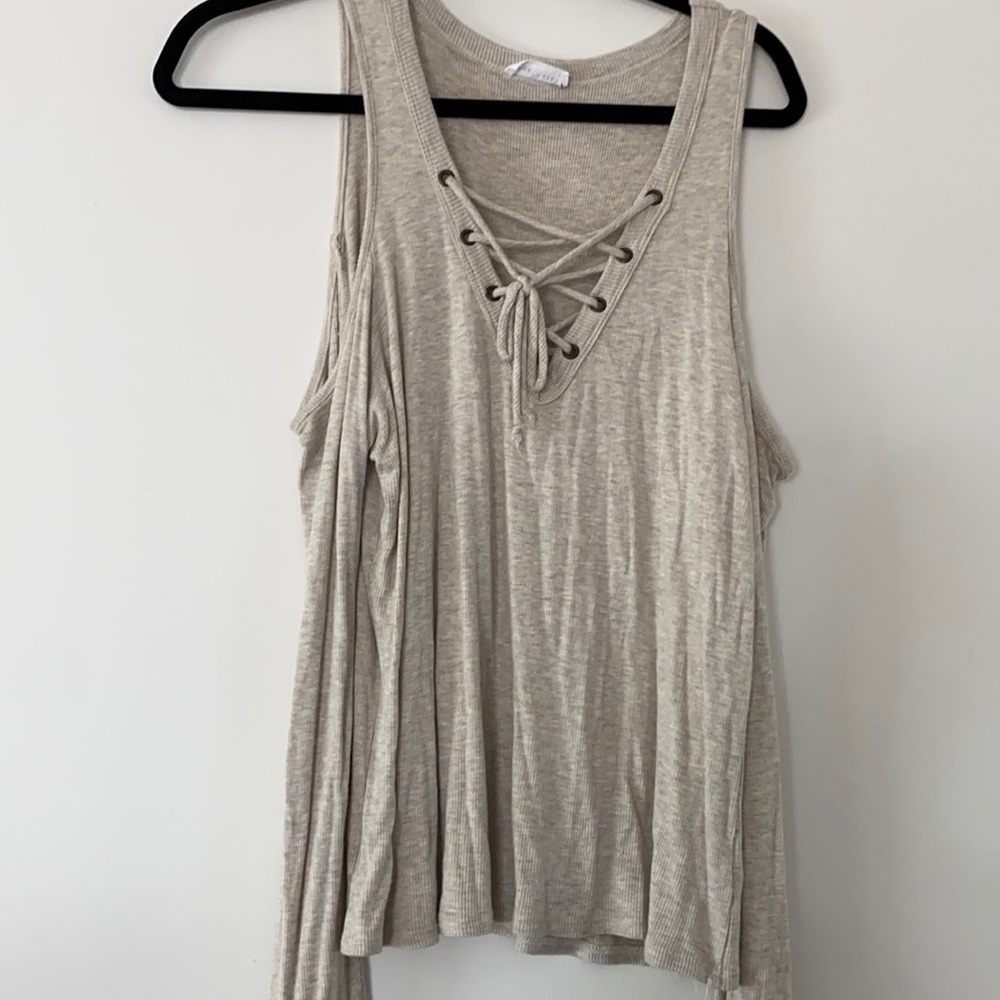Full Tilt (Tilly’s) Cold Shoulder Top w/ Laceup(L)